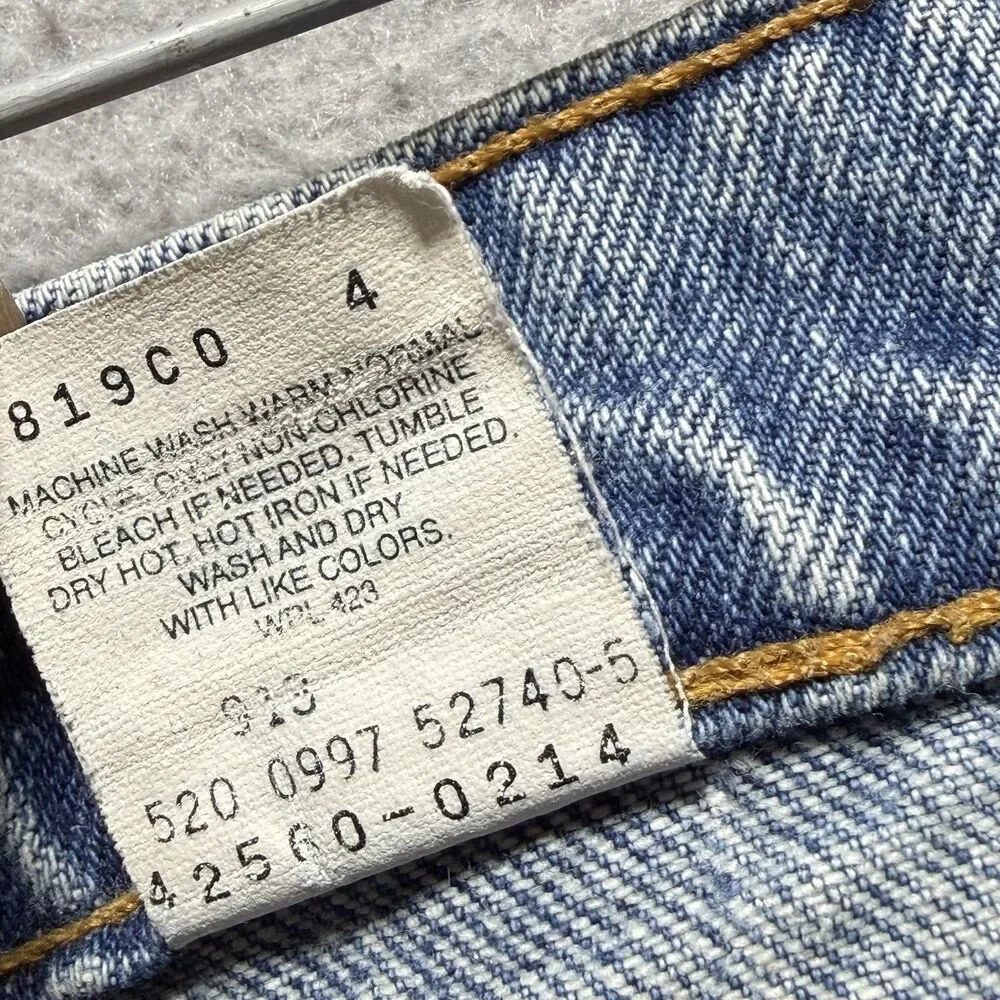 VTG Orange Tab Levi's 560 Jeans 34x34 Blue Baggy Loose Fit Tapered Leg 1997